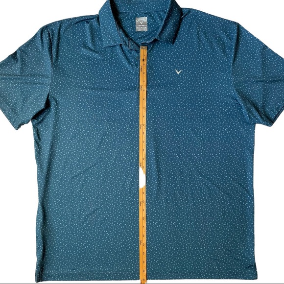 Callaway Opti Men’s Opti-Dri Golf Polo Shirt with Mini Flags Design - Size XL - Picture 4 of 5